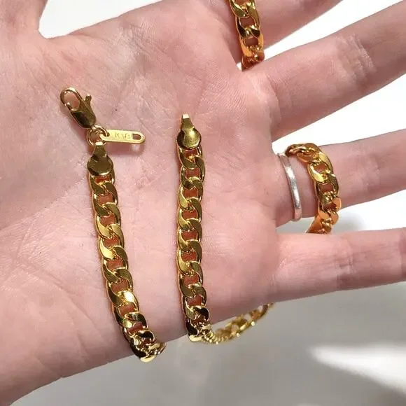 18k Gold Plated Necklace Cuban Chain Christmas Birthday Valentines Gift